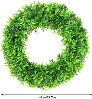40Cm Zonnebloem Simulatie Guirlande Lysimachia Ring Veld Hanger Deurklopper Ronde Blad Decor Krans Hanger Navidad Decoracion