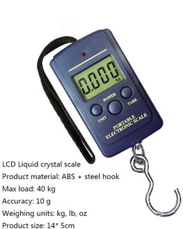 40Kg/100G Lcd Digitale Elektronische Schaal Bagage Schaal Draagbare Reizen Koffer Zak Opknoping Schaal Gewicht Balans Handheld Rood