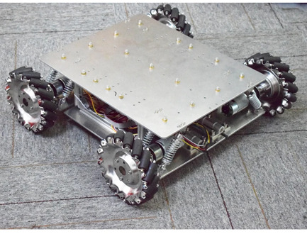 40KG Load Shock-absorbing Suspension Omni Mecanum Wheel Robot Car Chassis Platform with 4pcs 24V Motor Arduino Controller