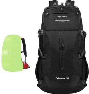 40L Grote Waterdichte Reistassen Rugzak Mannen Nylon Outdoor Camping Wandelen Fiets Sport Rugzakken Tas Klimmen Rugzak zwarte kleur