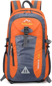 40L Unisex Draagbare Waterdichte Rugzak Travel Pack Sporttas Outdoor Bergbeklimmen Wandelen Klimmen Camping Back Pack Nylon oranje