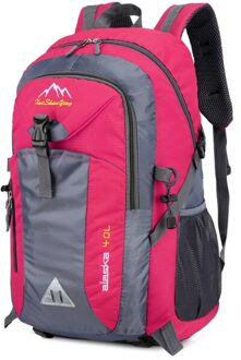 40L Unisex Draagbare Waterdichte Rugzak Travel Pack Sporttas Outdoor Bergbeklimmen Wandelen Klimmen Camping Back Pack Nylon Rood