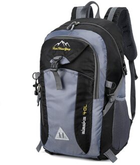 40L Unisex Draagbare Waterdichte Rugzak Travel Pack Sporttas Outdoor Bergbeklimmen Wandelen Klimmen Camping Back Pack Nylon zwart