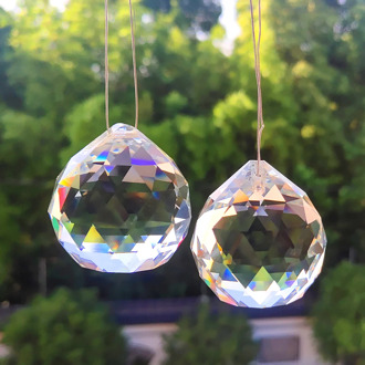 40MM Crystal Ball Clear Crystal Prisms Suncatcher Chandelier Crystals Pendants Accessories DIY Bead Curtain Hanging Ornament