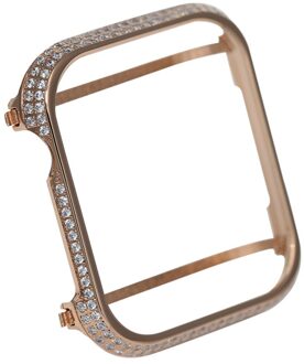 40Mm Outdoor Sport Voor Apple Watch4 Diamante Metalen Frame Beschermhoes Screen Protector Plating Shell (Grijs)