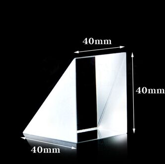40Mm Spectrale Optics Reflecterende Prisma K9 Coating Gelijkbenige Haakse Haakse Bevel Gealuminiseerd Externe Reflecterende Prisma