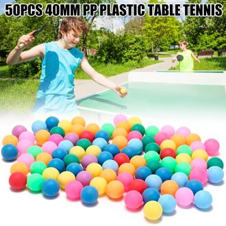 40Mm Tafeltennis Ballen 2.4G Willekeurige Kleuren 50Pcs Voor Games Outdoor Sport PUZ777