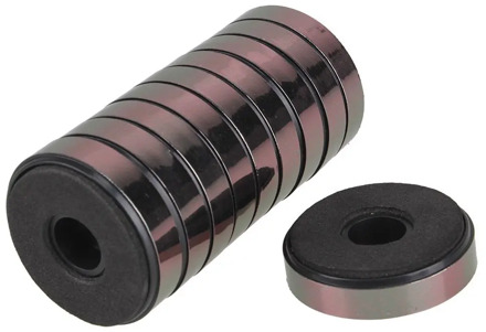 40mm x 10mm Round Isolation CD Player Audio Speaker Anti Vibration Feet Pad Stand Grey Pack of 10