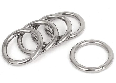 40Mm X 5Mm Rvs Webbing Strapping Gelast O Ringen 5 Pcs