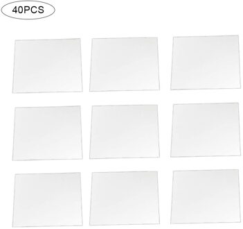 40Pcs 15Cm Glas Spiegel Tegels Muursticker Vierkante Zelfklevende Stick On Diy Home Decoratie Stickers
