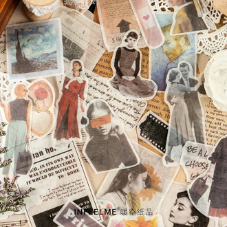 40pcs/1lot Kawaii Stationery Stickers Years Gramophone Diary Planner Decorative Mobile Stickers Scrapbooking DIY Craft Stickers