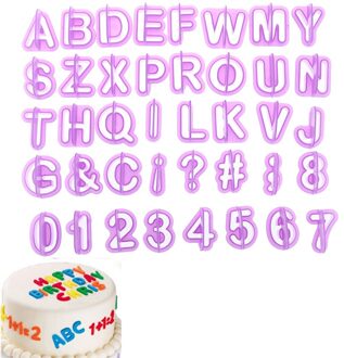 40Pcs/1Set Brief Lettertype Plastic Cookie Cutter Fondant Tool Bakken Cakevorm Decorating Druk Gebak Diy