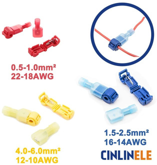 40PCS/20Set Scotch Lock Quick Splice Wire Connectors Terminals Crimp Electrical Car 22-18AWG 0.5-1mm^2 AC/DC 300V 10A Wire Set