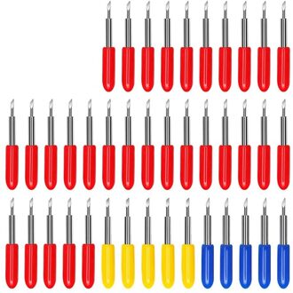 40Pcs Blades Vinyl Snijden Machines - 30/45/60 Graden Tungsten Staal Roland Plotter Snijden Vervanging Messen