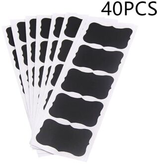 40Pcs Bord Spice Sticker Herbruikbare Jam Labels Keuken Stickers Organizer Muursticker Home Decor Schoolbord Label