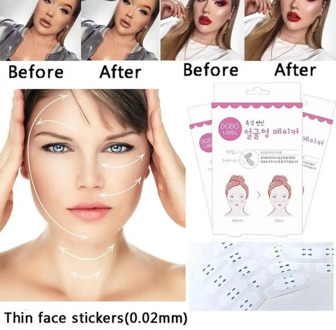 40pcs Lift Face Sticker Instant Face Lift Waterproof V Shape Breathable Makeup Adhesive Tape Invisible Lifting Tighten Chin