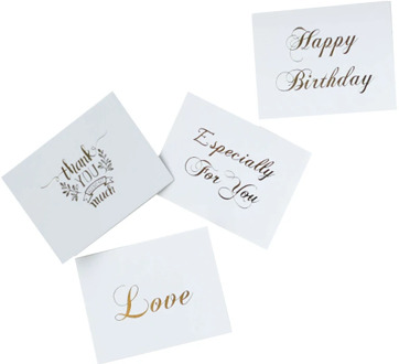 40Pcs/lot Mini thank you Card gold simple design Scrapbooking party invitation Greeting Card Birthday Gift Message Cards