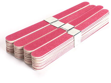 40Pcs Nail Art Manicure Buffer Schuren Nagelvijlen Hout Crescent Schuurpapier Grit Manicure Apparaat Nail Art Decoraties Tool