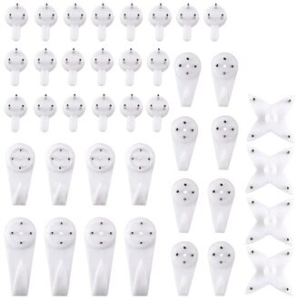 40Pcs Onzichtbare Nail Schroeven Muur Haken Schilderijenhangers Traceless Foto Haak Multi Functie Foto Schilderij Frame Hanger