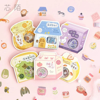 40pcs/pack Cute Bread Jam Drink Decorative Stickers Scrapbooking Stick Label Diary Stationery Album Stickers Kids Gifts