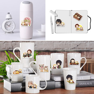 40Pcs/Pack Demon Slayer Kimetsu No Yaiba Anime Stickers Waterproof Skateboard Luggage Suitcase Motorcycle Stickers Kids Girl Toy