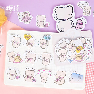 40pcs/pack Kawaii Baby Bear Stationery Stickers Sealing Label Travel Sticker Diy Scrapbooking Diary Planner Albums Decorations
