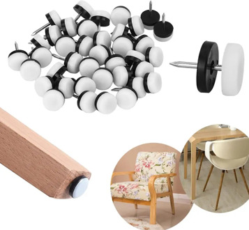 40Pcs/Pack Nylon Slider Pad on Table Legs Thickened Furniture Glide Non-slip Felt Pad Protector Table Chair Feet Legs 18/20/22mm