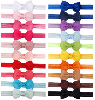 40pcs/set baby girl headband Infant hair accessories cloth Tie bows Headwear tiara Gift Toddlers bandage Ribbon newborn headwrap