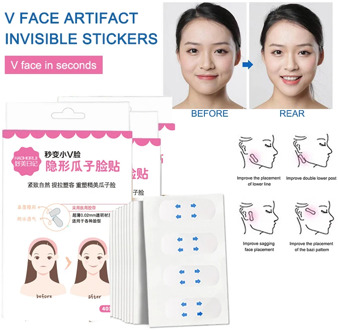 40pcs V Face stickers Instant Face Lift Neck Chin Lift Tapes Facial Slim Sticker V Face Shaper Artifact Invisible Sticker TSLM2