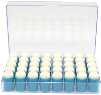 40Pcs Vinger Spons Daubers Schilderen Inkt Pad Stempelen Borstel Craft Case Art Tool Met Doos Scrapbooking Diy Ambachten blauw