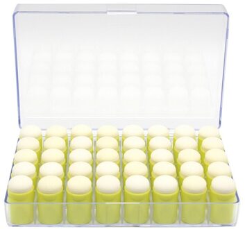 40Pcs Vinger Spons Daubers Schilderen Inkt Pad Stempelen Borstel Craft Case Art Tool Met Doos Scrapbooking Diy Ambachten geel