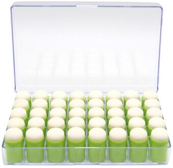 40Pcs Vinger Spons Daubers Schilderen Inkt Pad Stempelen Borstel Craft Case Art Tool Met Doos Scrapbooking Diy Ambachten groen
