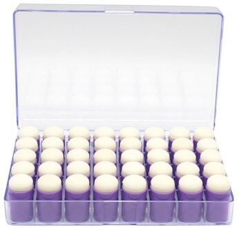 40Pcs Vinger Spons Daubers Schilderen Inkt Pad Stempelen Borstel Craft Case Art Tool Met Doos Scrapbooking Diy Ambachten paars