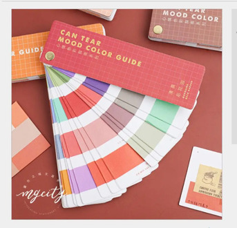 40sheets/pack Can tear Mood color guide pantone swatch card index sticker deco planner diary DIY scrapbooking material stickers