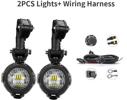 40W Led Fog Extra Licht Montage Kit Veiligheid Rijden Motorfiets Passeren Lampen Voor Bmw R1200GS F800GS Adv F700GS F650GS k1600