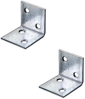 40x Versterkingshoeken / verbindingshoeken staal verzinkt 3 x 3 cm