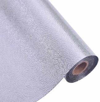 40X200CM Keuken Olie-Proof Waterdicht Stickers Aluminiumfolie Fornuis Kast Zelfklevende Muur Sticker Diy Behang