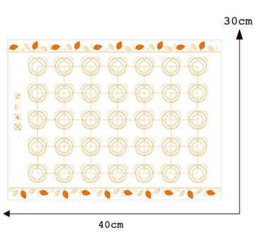 40x3 0Cm/29X26Cm Siliconen Bakken Mat Fondant Bakvormen Macaron Vel Deeg Roll Mat Pad Oven bakken Tools Voor Gebak Gebak Tool