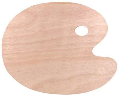 40X30Cm Houten Olieverf Palet Hout Ovale Pigment Verf Plaat Gouache Acryl Drawing Art Leveranties Voor Student kids