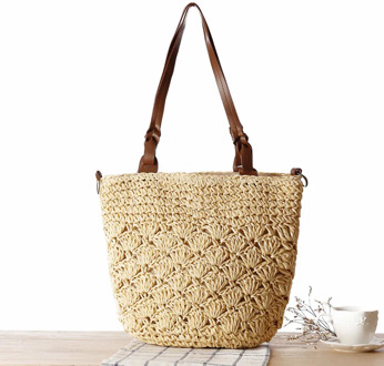 40x35CM Simple Solid Color Straw Baosen Women's Single-Shoulder Bags Women Messenger Bags Dual-purpose Woven Bag Women a7267