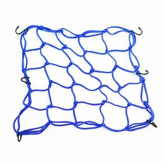 40X40 Cm Motorfiets Vaste Helm Touw Bagage Netto Riem Duurzaam Reflecterende Motocross Reflecterende Helm Kofferbak Netto Universele Blauw