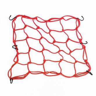 40X40 Cm Motorfiets Vaste Helm Touw Bagage Netto Riem Duurzaam Reflecterende Motocross Reflecterende Helm Kofferbak Netto Universele Rood