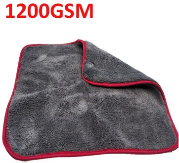 40X40cm 1200GSM Auto Detaillering Microfiber Handdoek Car Cleaning Drogen Doek Dikke Auto Wassen Rag Voor Auto Keuken Car Care Doek 40x40cm rood 1200GSM
