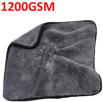 40X40cm 1200GSM Auto Detaillering Microfiber Handdoek Car Cleaning Drogen Doek Dikke Auto Wassen Rag Voor Auto Keuken Car Care Doek 40x40cm zwart 1200GS