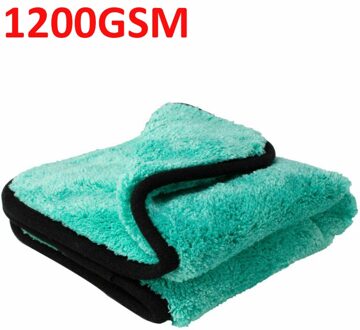 40X40cm 1200GSM Auto Detaillering Microfiber Handdoek Car Cleaning Drogen Doek Dikke Auto Wassen Rag Voor Auto Keuken Car Care Doek 40x40cmGreen 1200GSM