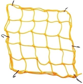 40X40Cm Bagagenet Motorhelm Mesh Opslag Motorhelm Bungee Bagage Compressie Ctorage Cargo Afwerking Netto 6 haken 40x40cm geel