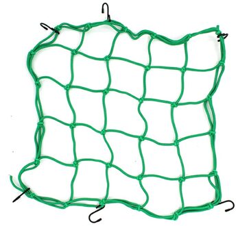 40X40Cm Bagagenet Motorhelm Mesh Opslag Motorhelm Bungee Bagage Compressie Ctorage Cargo Afwerking Netto 6 haken 40x40cm groen