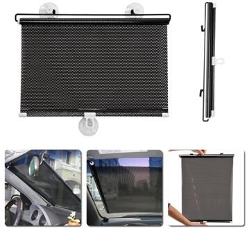 40x60 cm Intrekbare Auto Auto Side Window Zonnescherm Gordijn Voorruit Zonnescherm Shield Cover Mesh Solar Beschermen Voor voorruit
