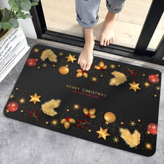 40X60Cm Kerst Deurmat Keuken Mat Kerstman Antislip Rug Kerst Decoratie Voor Thuis Gelukkig jaar Xmas Ornamenten