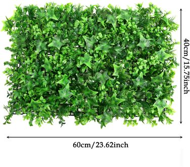 40X60Cm Kunstmatige Groene Achtergrond Muur Kunstmatige Hek Rotan Blad Decoratie Outdoor Tuin Decoratie Plastic